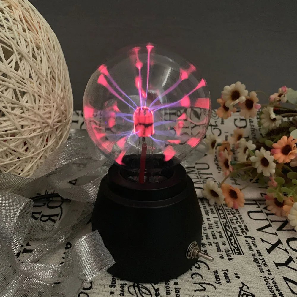 3D USB Мощность лампа в форме шара Глобус Стекло магический плазменный шар