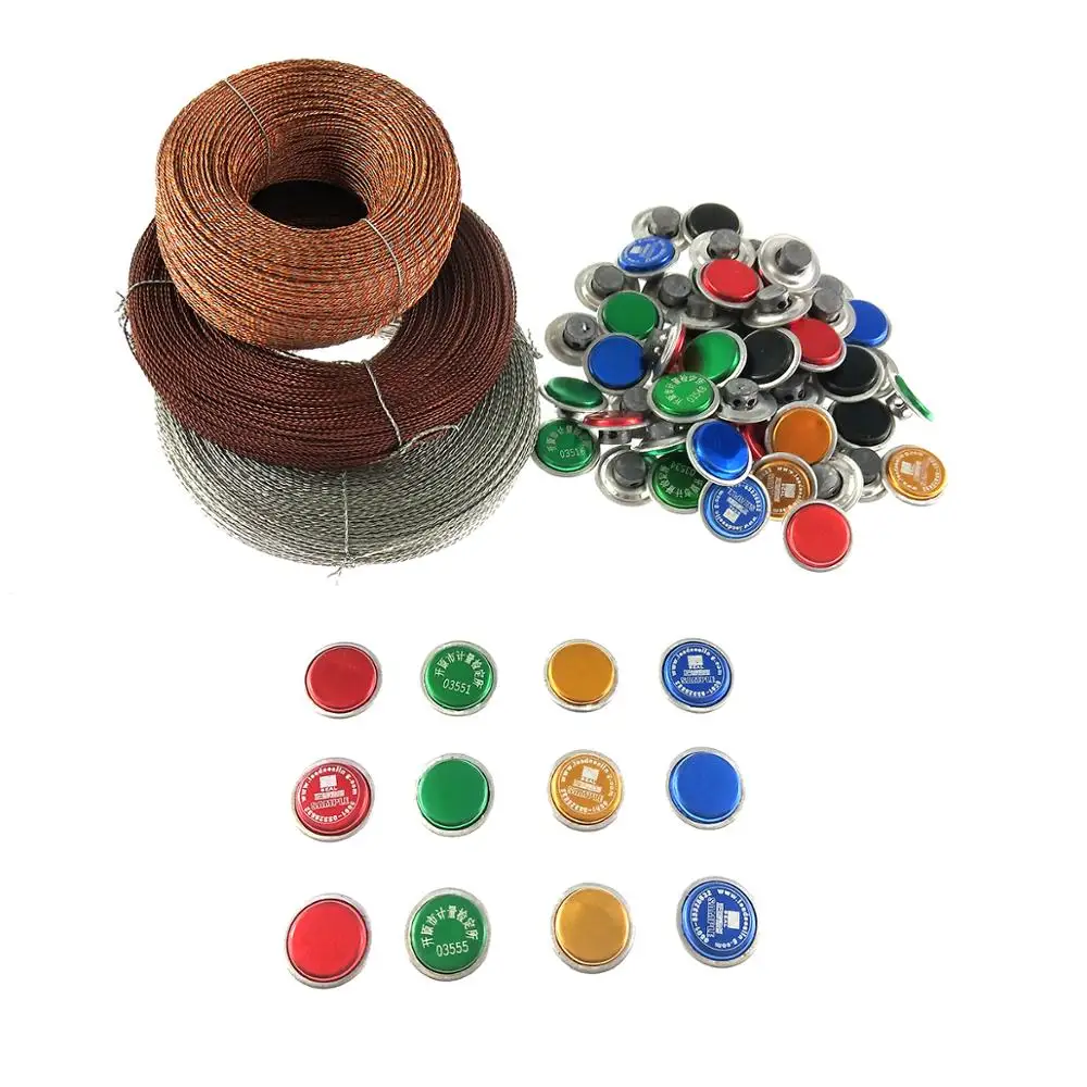 100 шт. пронумерованные алюминиевые рамы безопасности свинцовые уплотнения с