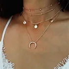 OTOKY ожерелье-цепь из сплава ожерелье для женщин нестандартный многослойный золотой кулон цепь эффектное ожерелье Новое ожерелье-чокер готическое ожерелье