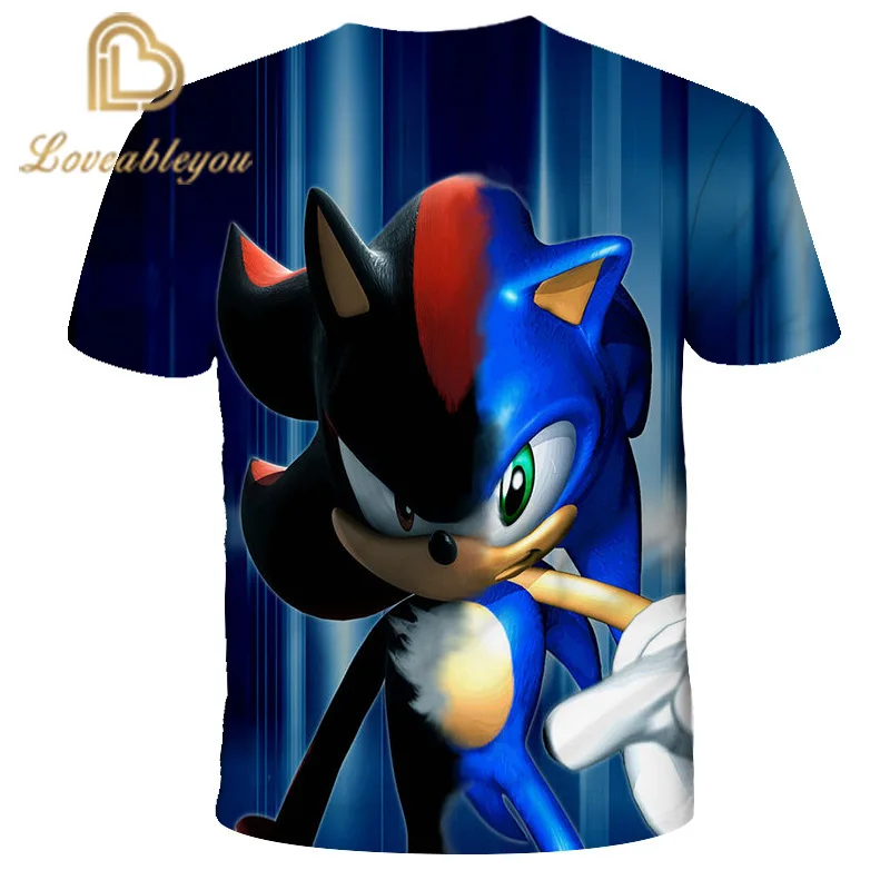 

2020 Kids Boys T-shirt Tops Sonic The Hedgehog Children Summer 3d Sonic Short Sleeve T-shirt Tee Tops Baby Boys Clothes Custume