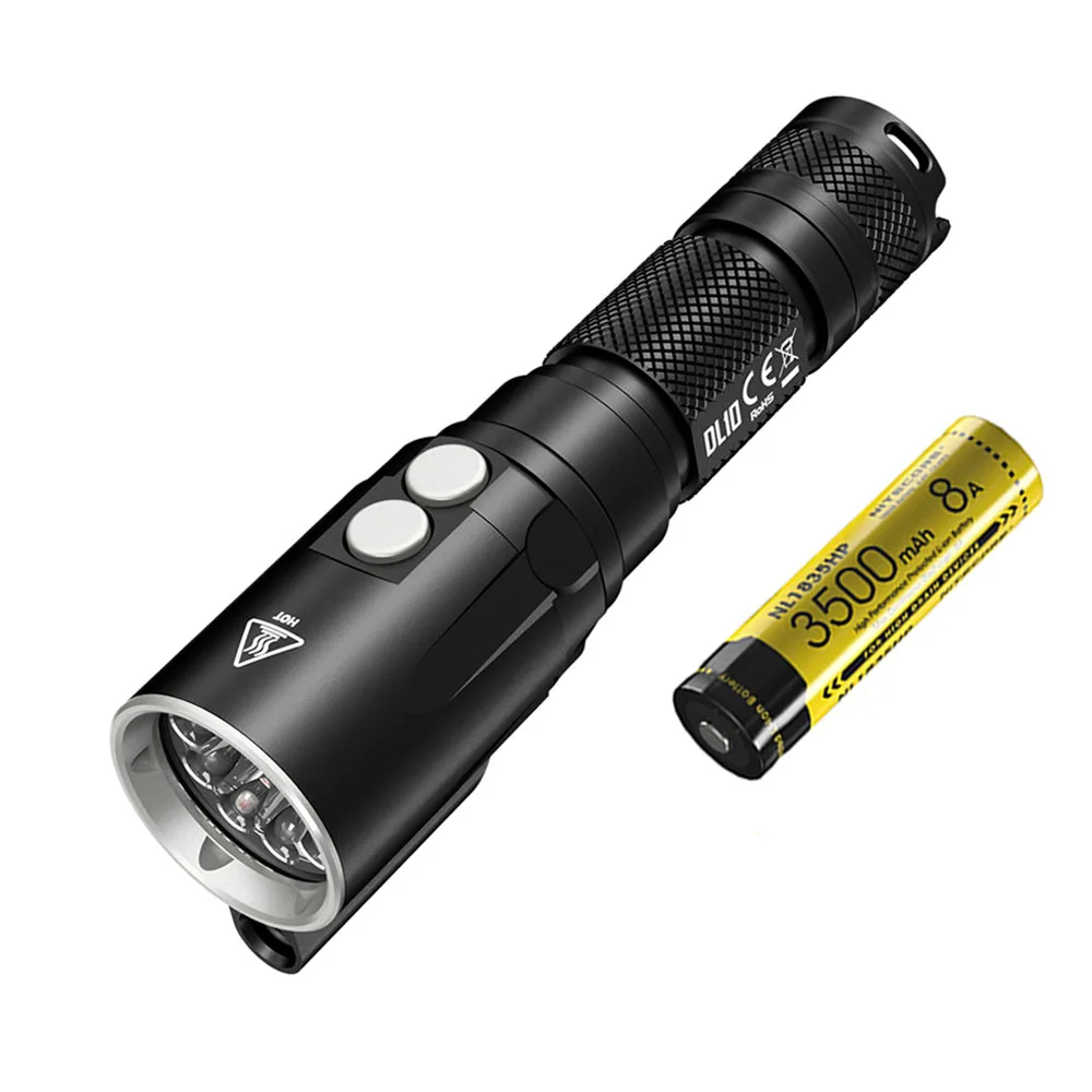 NITECORE DL10 дайвинг вспышка светильник CREE XP-L HI V3 светодиодный Макс 1000ЛМ водонепроницаемый 30 м Дайвинг светильник Подводный фонарь с батареей 18650 - Испускаемый цвет: DL10 NL1835HP