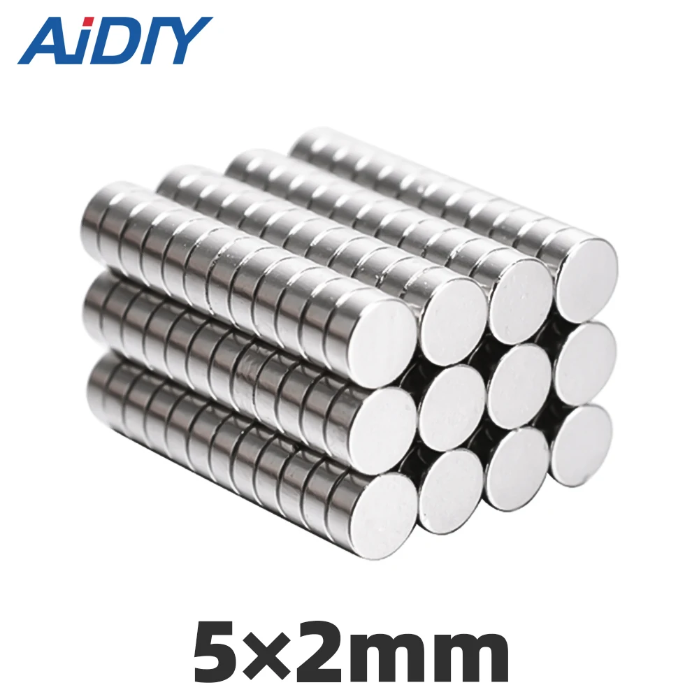 AIDIY 50/100 шт 5x2 мм постоянный неодимовый магнит супер сильный 5*2 мини маленький