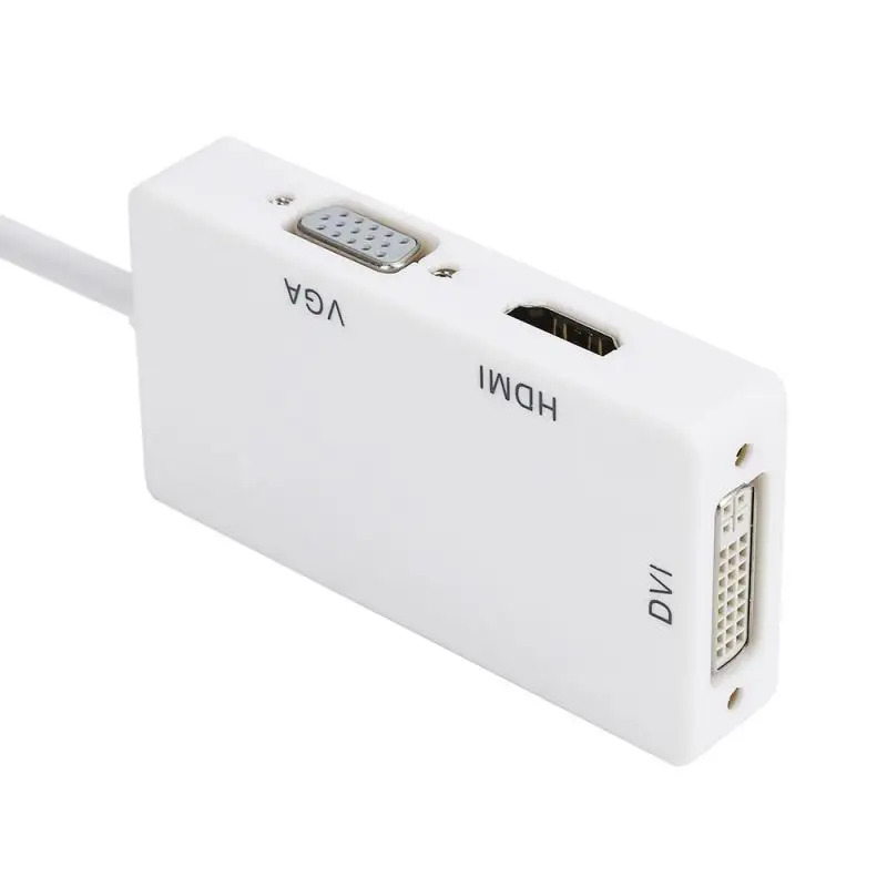 3 в 1 адаптер для порта дисплея Thunderbolt Mini DP папа-HDMI DVI VGA мама | Электроника