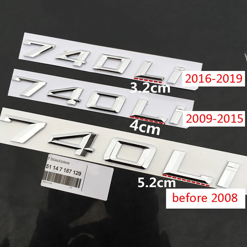 Хромированные буквы цифры эмблема 730Li 735Li 740Li M745Li M750Li M760Li M значок для BMW Новинка