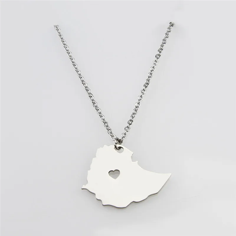Ожерелье с подвеской в виде карты эфиопа ювелирные изделия европейском и