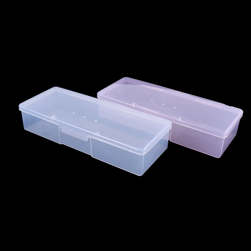 Nail Rectangular Tool Box Pen Storage Tattoo Manual Point Brush Polishing Sponge Buffer Container | Красота и здоровье