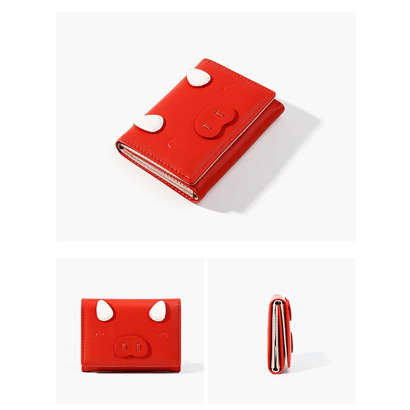 Новинка 2020 милый дизайнерский кошелек со Свинкой Дамский короткие женские