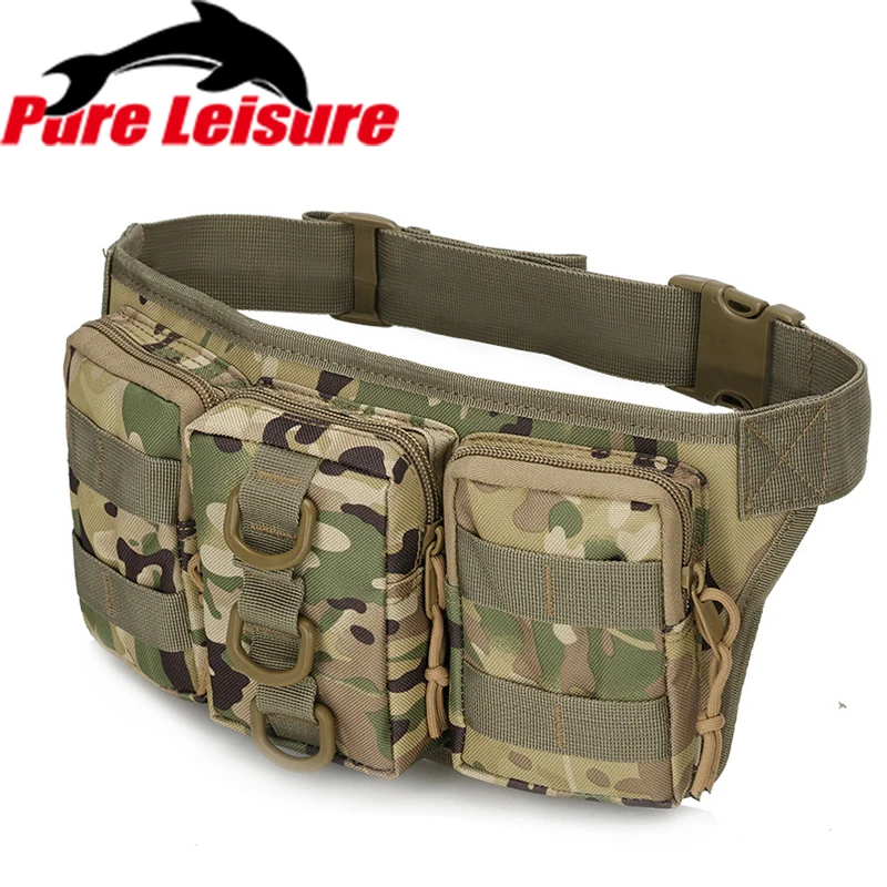 PureLeisure 9 Colors Multifunctional Outdoor Waist Bag Lure Pack Messenger Waterproof Pole Package Fishing Tackle | Спорт и