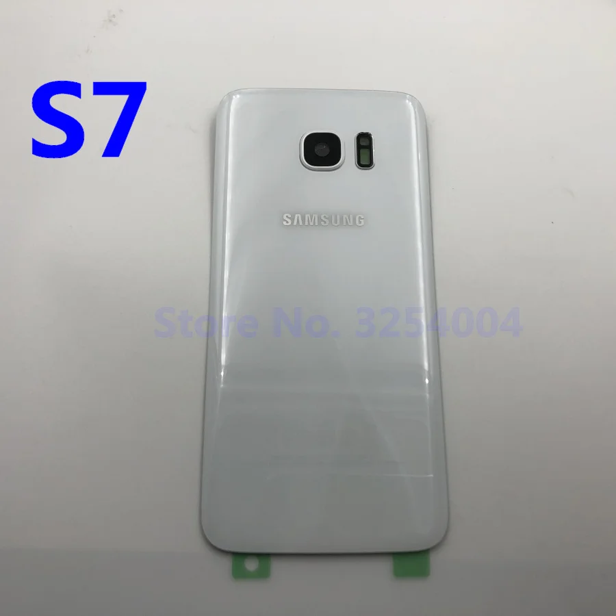 S7 White Батарея задняя крышка двери Корпус Замена Запчасти+ Ухо камера стекло линзы рамка для samsung Galaxy S7 G930 G930F SM-G930F - Цвет: S7 White