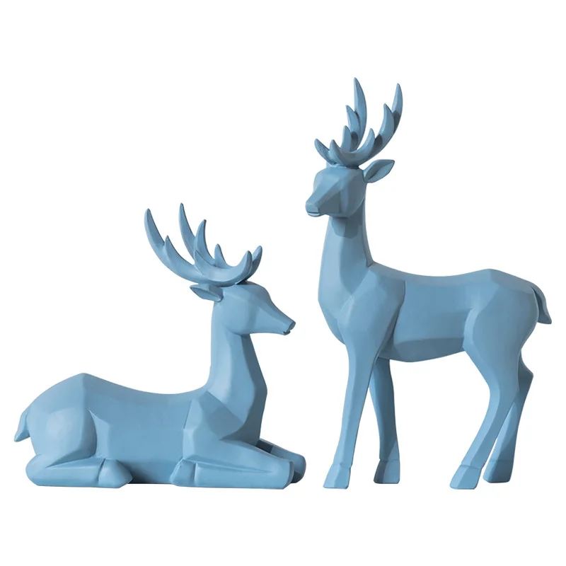 

Nordic creative elk resin furnishings, living room, TV cabinet, wine cabinet, office desk decoration