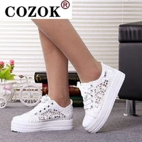 fashion sneakers running shoes outdoor breathable mesh lace up shoes woman thick bottom non slip casual shoe large size 3543