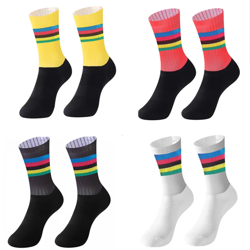 

2021, мужские и женские велосипедные носки, дышащие спортивные носки для улицы, для баскетбола, бега, футбола, летние носки для пешего туризма, скалолазания