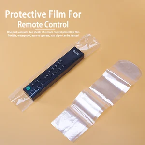 10pcs heat shrink film clear video tv air conditioner remote control protector cover home waterproof protective case new free global shipping