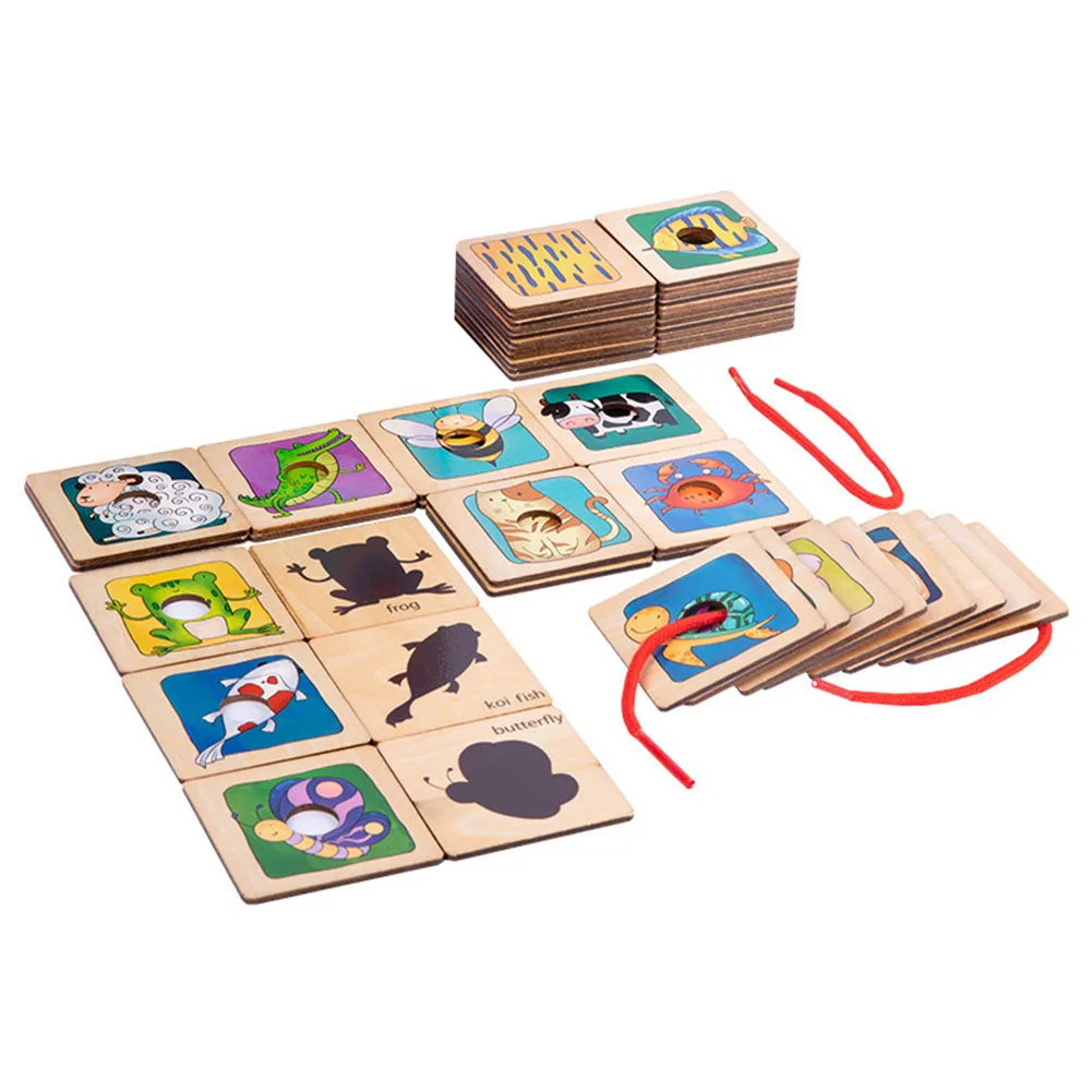 

Детская Деревянная Игрушка-конструктор с изображением животных