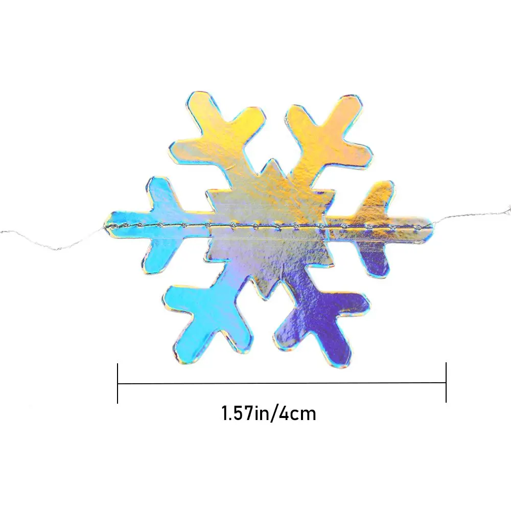 4M Christmas Snowflake Strip Flag Garlands Decorations String Hanging Ornaments Xmas Tree Holiday Party Home Decor |