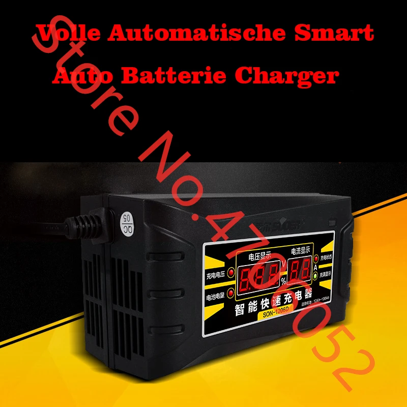 Полностью автоматическое умное автомобильное зарядное устройство 12 в 10 А