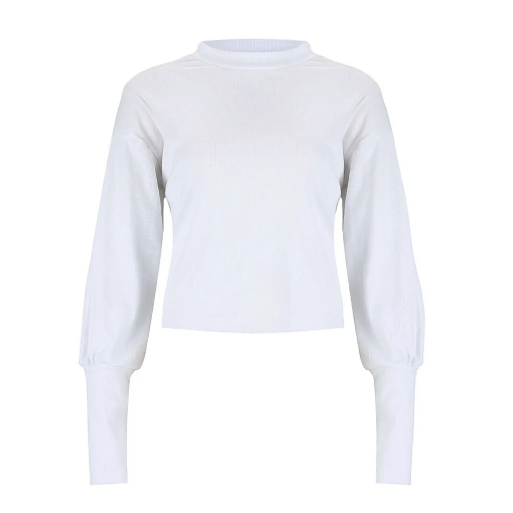 2019 Осенняя женская блузка белая рубашка Топы с длинным рукавом Повседневная