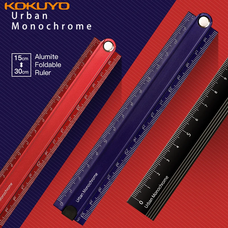 

Japan KOKUYO city impression aluminum ruler measurement high precision teaching students painting
