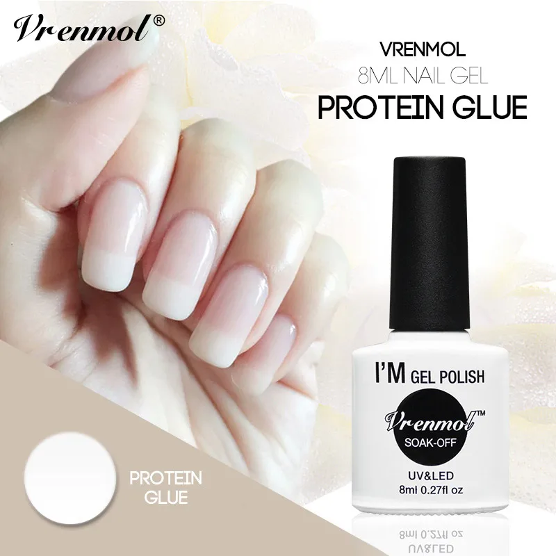 УФ гель Vrenmol новинка прозрачный молочный протеин лак для ногтей долговечный