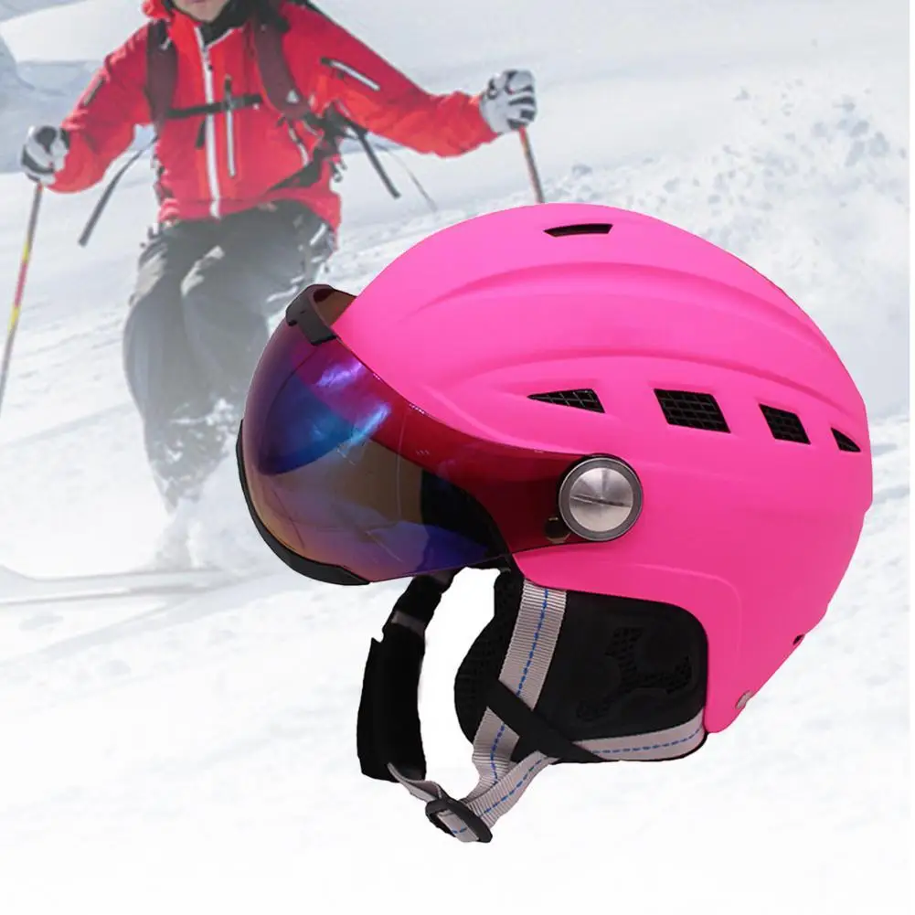 

Head Protector Breathable with Goggles Adult CE-EN1077 Men Women Ski Helmet Integrally Skiing Helmet for Riding Hiking