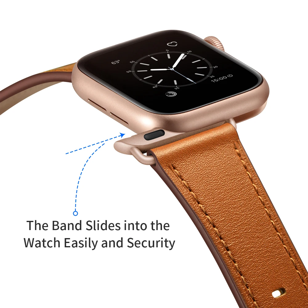 Кожаный ремешок для Apple Watch для iwatch 38 мм 42 мм ремешок 40 мм 44 мм петля серии 5 4 3 2 1