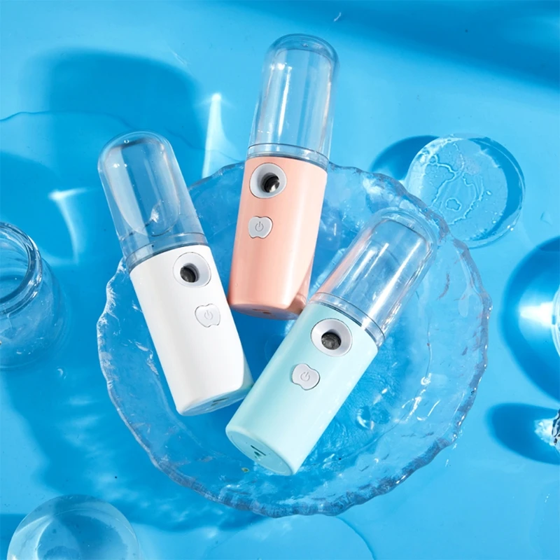 

Mini Portable Face Spray Mist Sprayer USB Charging Humidifier Hand-held Facial Mister Body Nebulizer Steamer Beauty Tool
