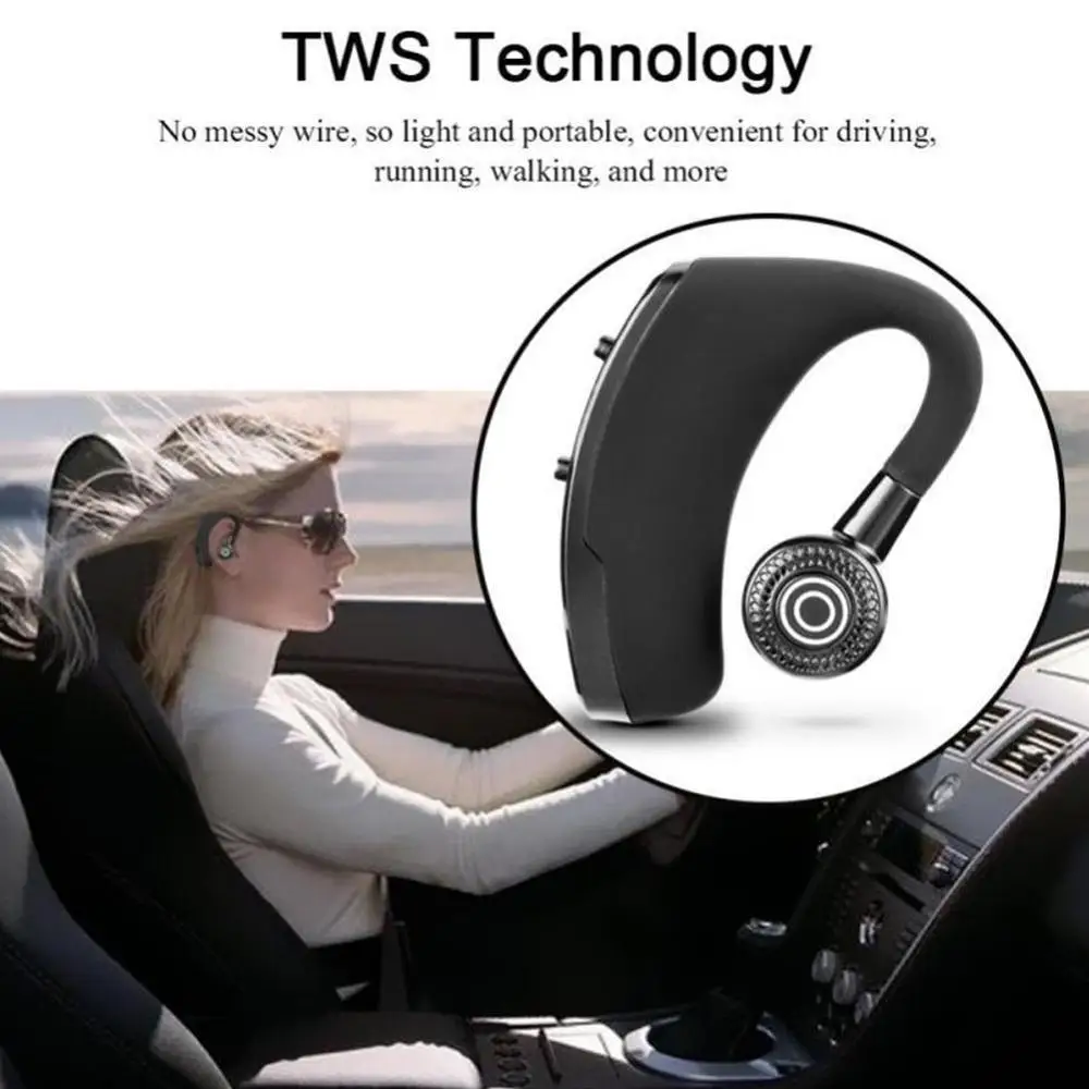 V9 CSR Беспроводной Bluetooth наушники Шум уменьшить Бизнес гарнитура с микрофоном