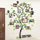 3D семейная фоторамка, Настенная Наклейка с деревом, художественные настенные наклейки сделай сам, акриловый постер, гостиная, спальня, домашний декор, большие обои для детей