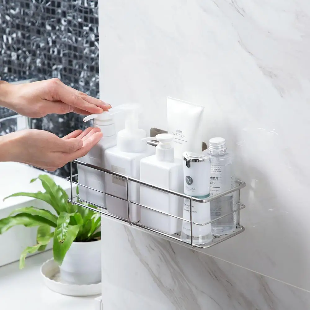 Полка для ванной из нержавеющей стали 304 настенное крепление душа косметический