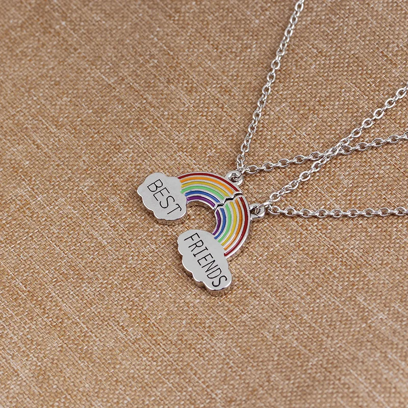 Оригинальное креативное ожерелье с подвеской из радужного сплава модное