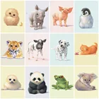 AZQSD картина маслом по номерам Кошка Собака Панда ручная роспись по номерам анимла уникальный подарок для детей домашний Декор подарок
