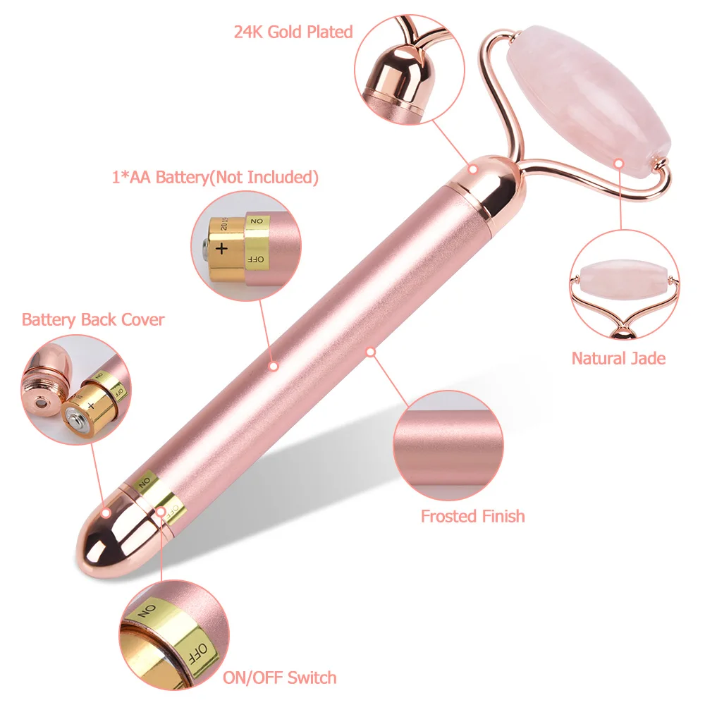 Vibrable Massage натуральный нефрит Beauty Thin Face Apparatu Электрический нефритовый массажер