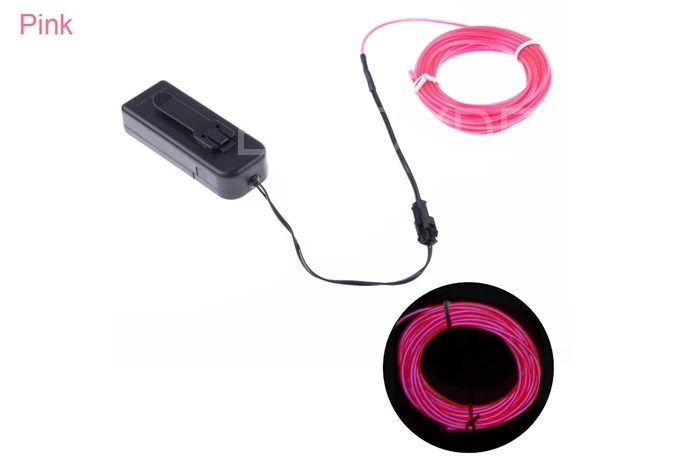 Pink 1 м/2 м/3 м/5 м/10 м неоновый светильник для танцевальной вечеринки, декоративный светильник, неоновый светодиодный светильник, гибкая трубка из EL Wire Rope, водонепроницаемая светодиодная лента - Испускаемый цвет: Pink