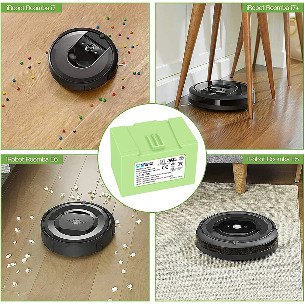 Литий-ионный аккумулятор 3000 мАч для iRobot Roomba e5 i7 + 7150 7550 e5150 e5152 | Электроника