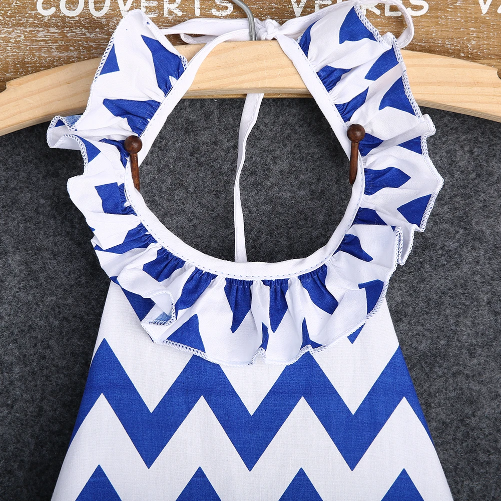 Одежда для девочек от 3 до 10 лет летнее пляжное длинное платье в полоску стиле