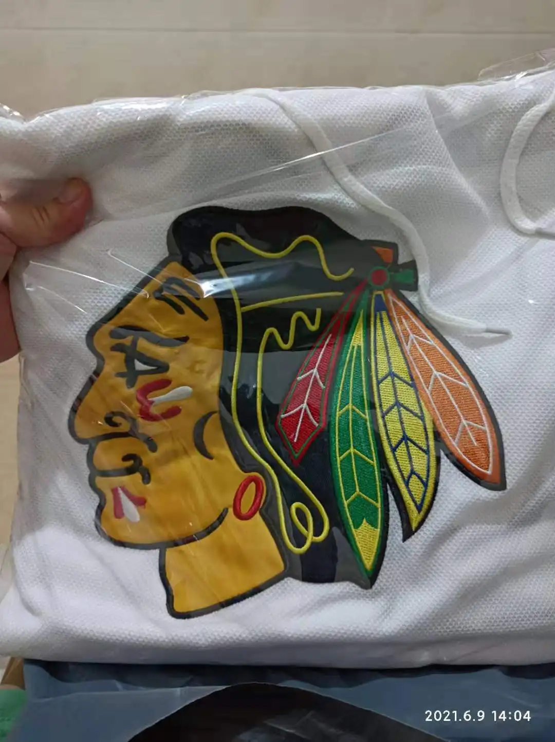 

Brand Top Quality Baseball Jersey Breathable Soft V-neck Indian head full sleeve for men Big size US football team