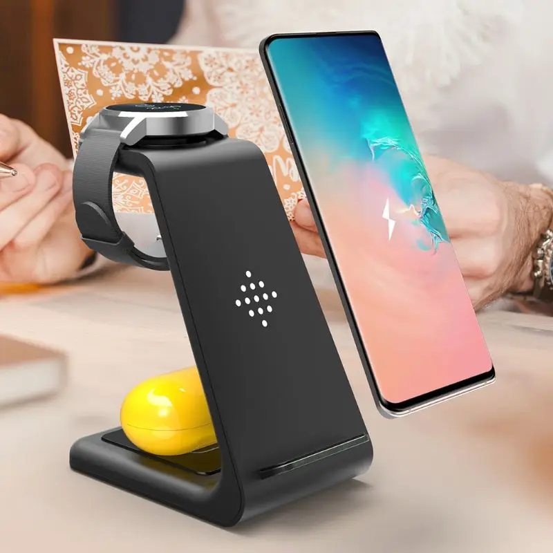 Беспроводная зарядная док станция 3 в 1 для часов Sam sung Ga laxy Active/Ga Buds наушники