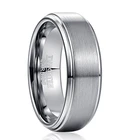 Кольцо обручальное из 100% чистой вольфрамовой стали с матовой поверхностью, 8 мм
