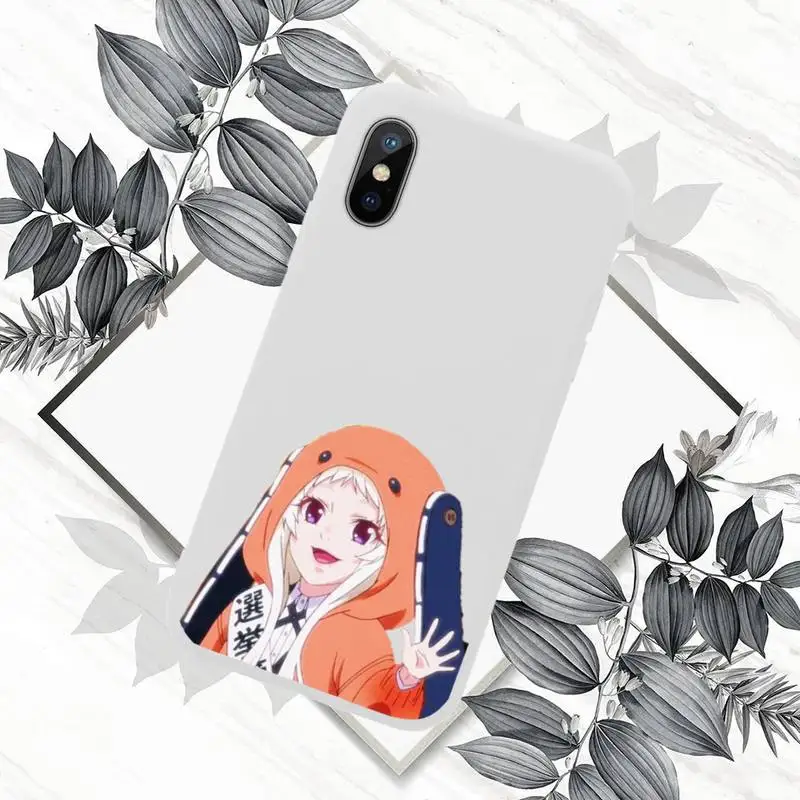 

Japanese Anime Kakegurui Jabami Yumeko Phone Case Candy Color for iPhone 6 7 8 11 12 s mini pro X XS XR MAX Plus