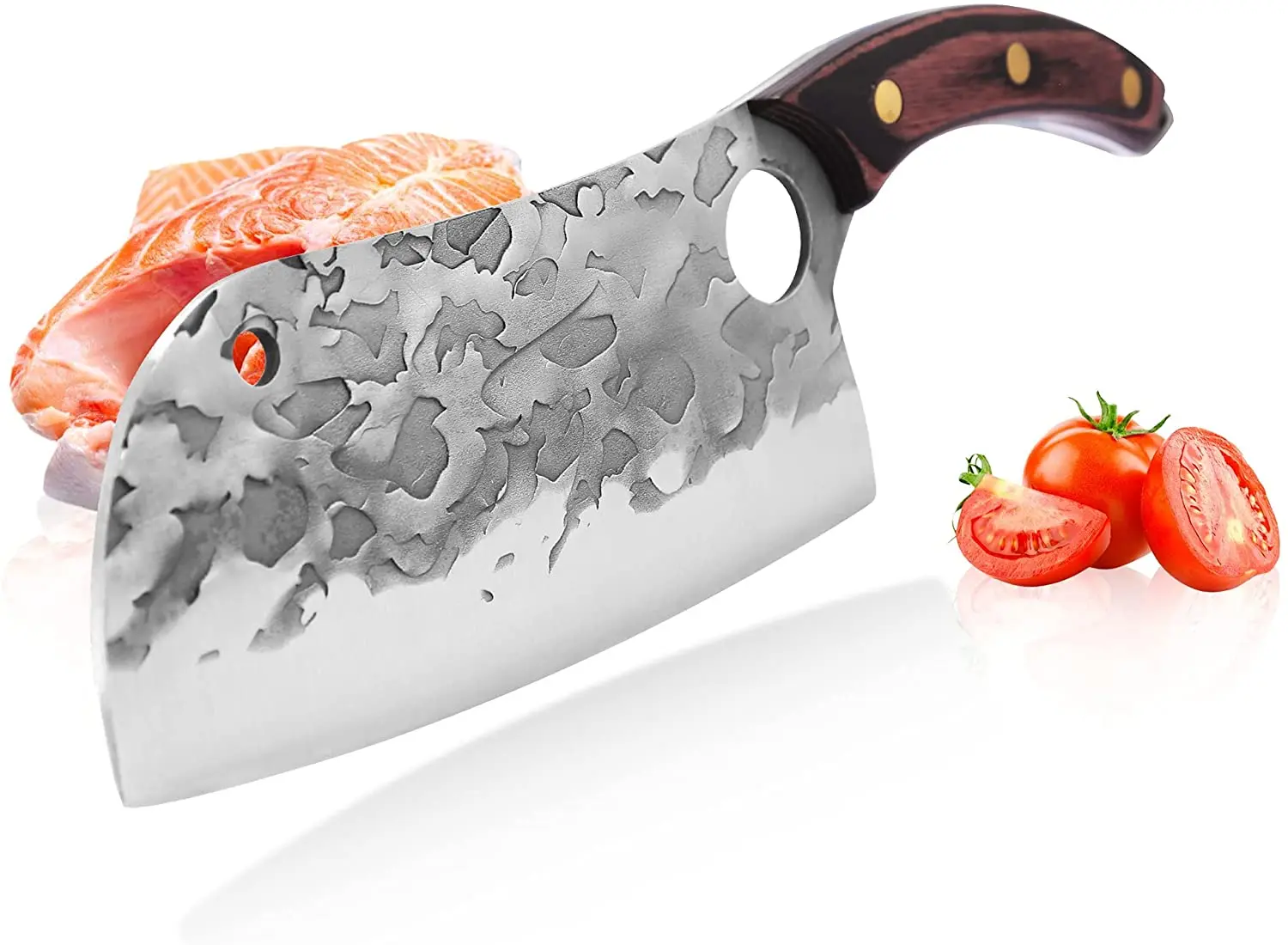 XYJ Full Tang кованый нож для овощей 7 дюймов мясной шеф-повара мяса и Кливер из