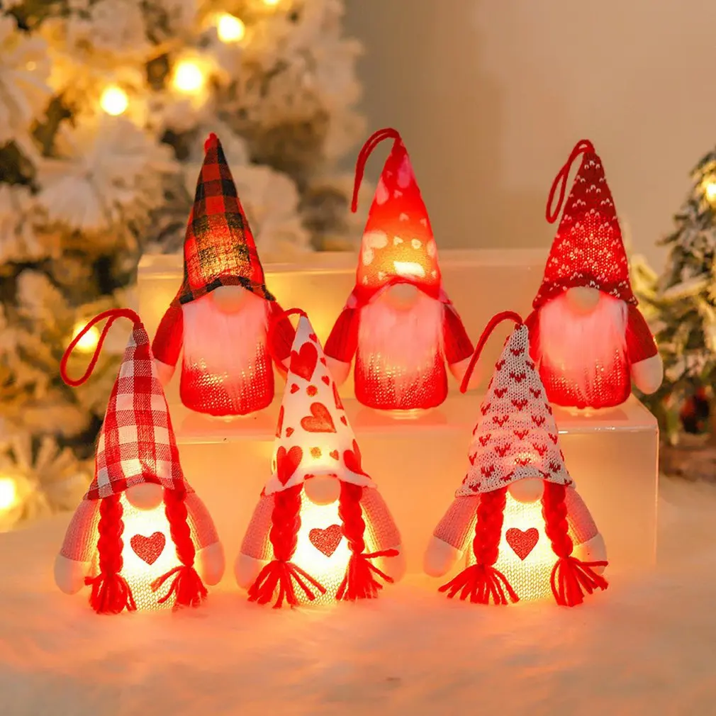 

Christmas Gnomes Decorations Handmade Swedish Gnome With Lights Battery Operated Ornament For Christmas Holiday Party Decor