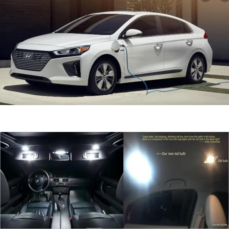 Светодиодные интерьерные лампы для Hyundai Ioniq плагин Гибридный 2019 2018 13 шт