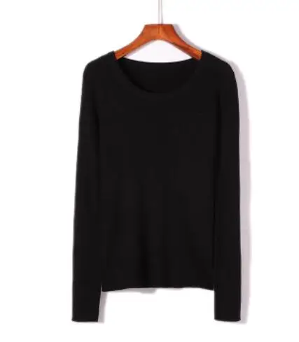

New women's round neck long-sleeved bottoming knitted sweater top