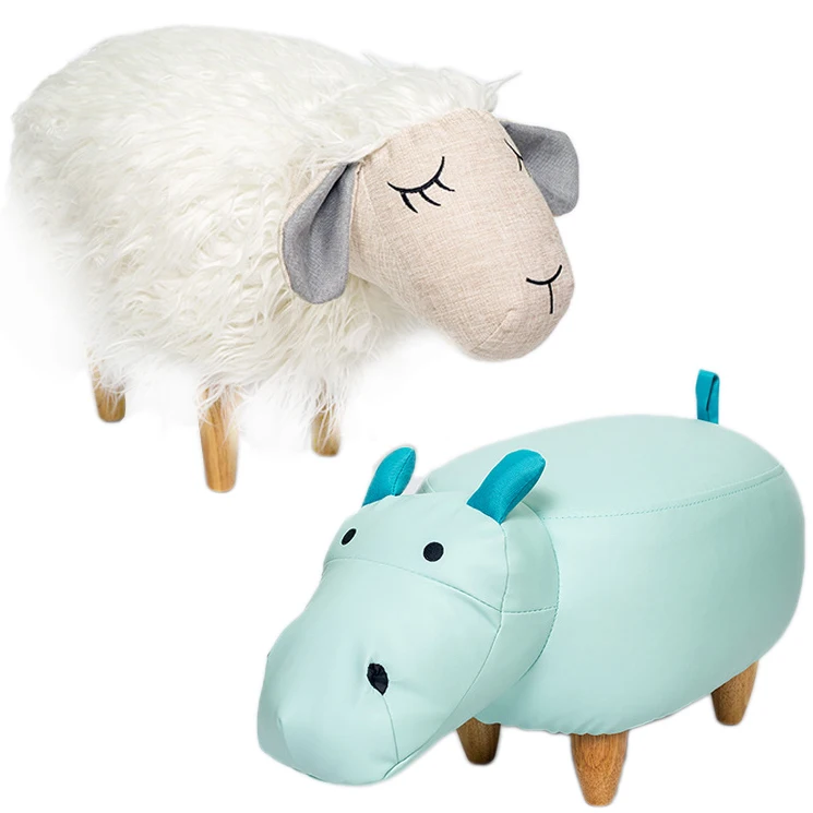 Кресло пуф для обуви тканевый стул из массива дерева Скандинавская декоративная