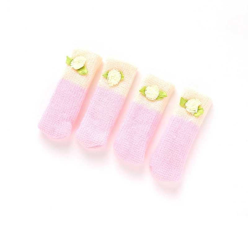 Comwarm 4 шт. милые вязаные носки для стула нескользящие стола дивана защитный чехол