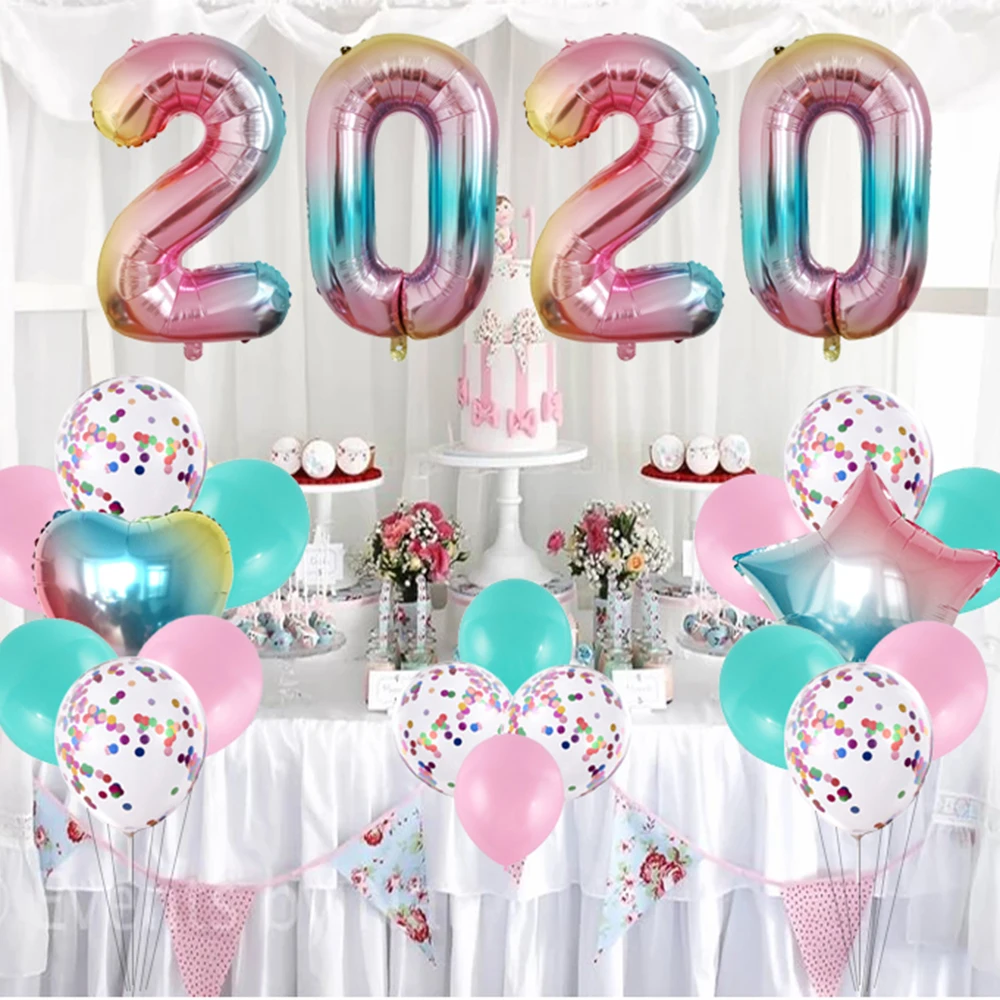 32/40 дюймов 22 шт./компл. воздушные шары из алюминиевой фольги Navidad 2020 с новым годом