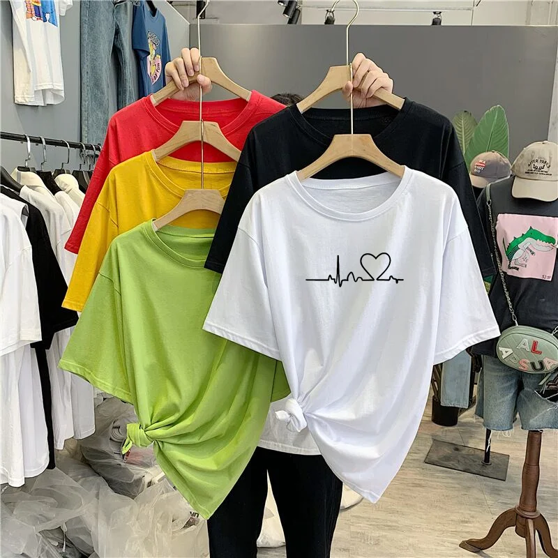 

Women's Clothing Tops & Tees Streetwear T-shirt Short Sleeve Casual T-shirt Hip Hop Harajuku Short Sleeve Loose T-shirt Top