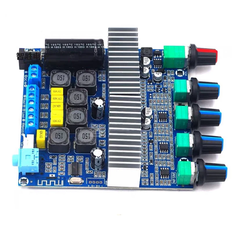 TPA3116 Bluetooth 5 0 стерео сабвуфер усилитель платы 2 1 канала 2X50W + 100W Бас AMP Home HIFI аудио |
