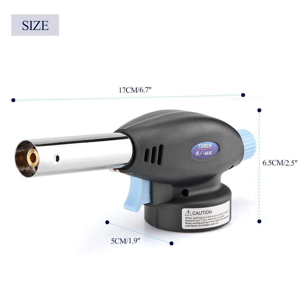 Безопасная медная газовая горелка с электронным поджигом бутановый пистолет