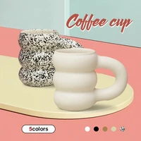 nordic ins wind creative design tire ceramic mug large capacity 300ml porcelain coffee milk tea cups novelty gifts